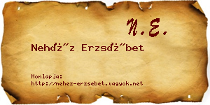 Nehéz Erzsébet névjegykártya
